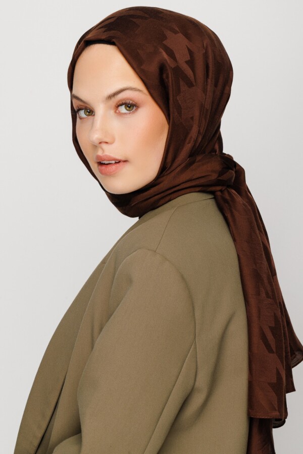 ACI KAHVE KAZAYAĞI DESEN İPEKSİ JAKAR ŞAL - VALORSCARF (1)