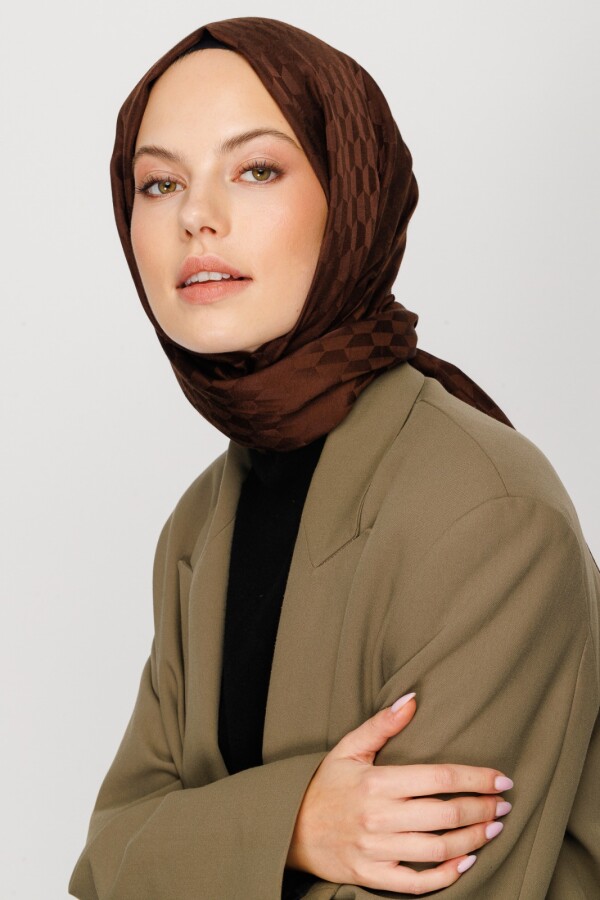 ACI KAHVE QOZA DESEN İPEKSİ JAKAR ŞAL - VALORSCARF (1)