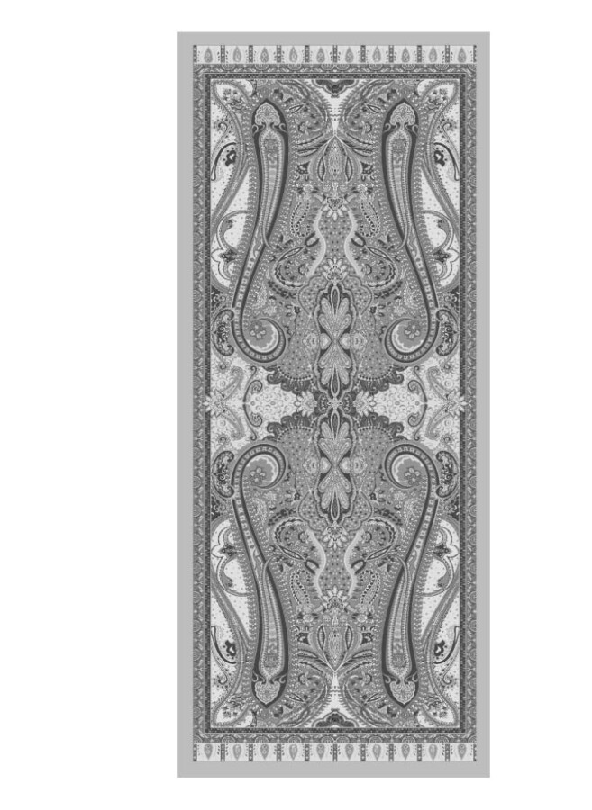 Agate Taşı Floş Viskon Şal - (1)