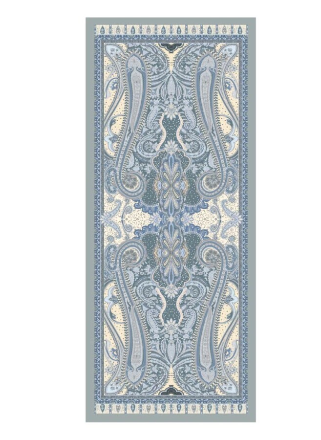 Akşam Kumu Floş Viskon Şal - (1)