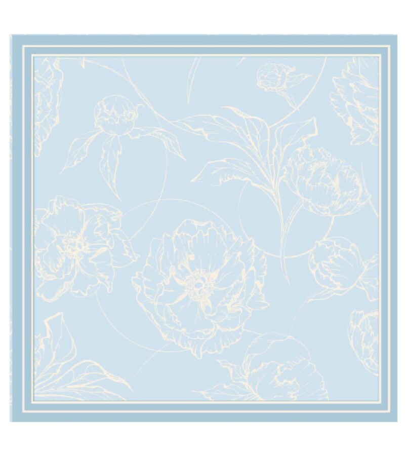 Alice Floş Viskon Eşarp / Mavi - (1)