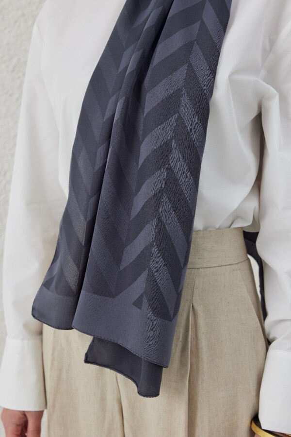 ANTRASİT BALIKSIRTI DESEN JAKAR ŞAL - VALORSCARF (1)