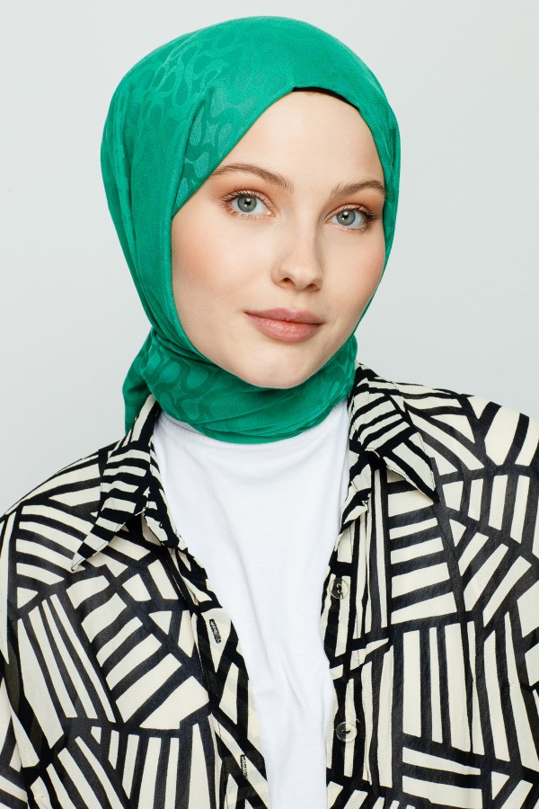 BENETTON YEŞİLİ BLOOM DESEN ŞAL - VALORSCARF (1)
