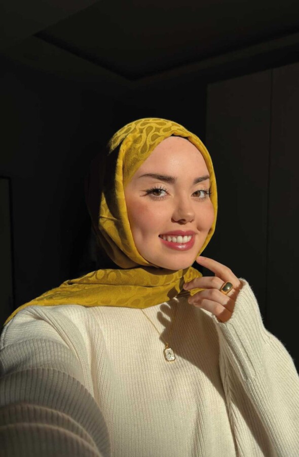 Bewzanur' un Tercihi SAFRAN BLOOM DESEN ŞAL ŞAL - (1)