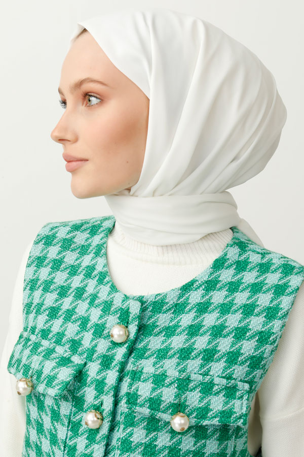 VALORSCARF - BEYAZ MEDİNE İPEĞİ ŞAL