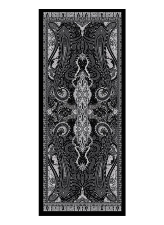 Black Floş Viskon Şal - (1)