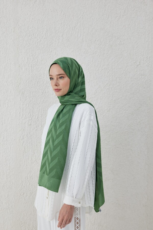 ÇAY AĞACI BALIKSIRTI DESEN JAKAR ŞAL - VALORSCARF (1)