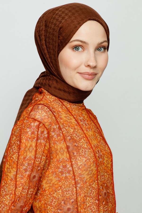 ÇİKOLATA KAHVE KAZAYAĞI DESEN ŞAL - VALORSCARF (1)