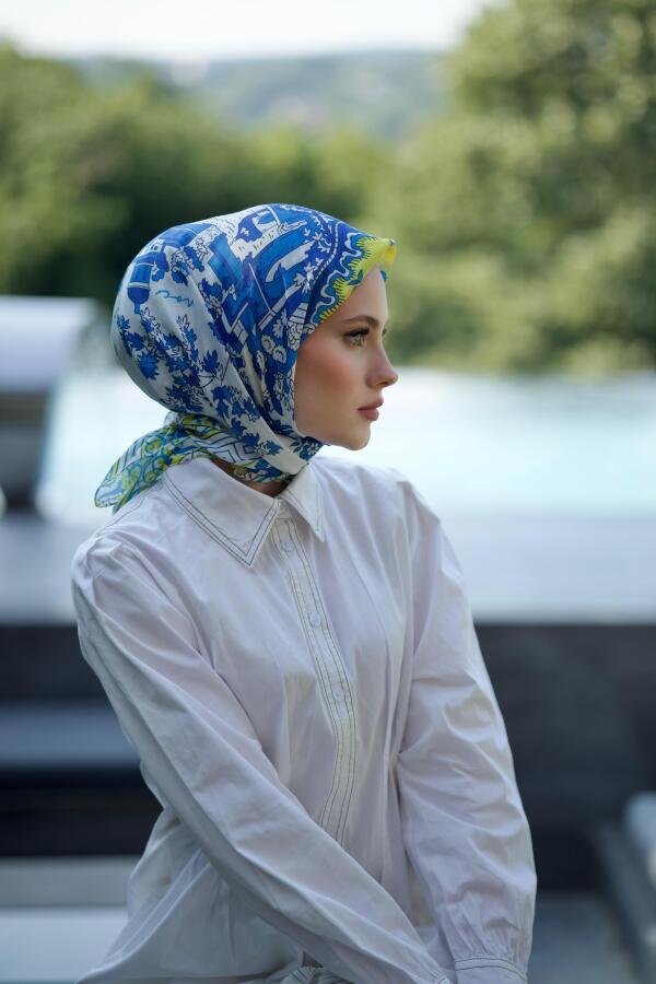 Cote De Azure Desen Eşarp - 