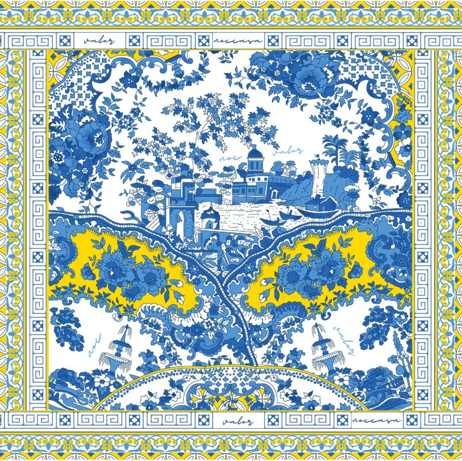 Cote De Azure Desen Eşarp - (1)