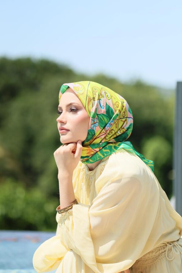 Dolce Limone Desen Eşarp - 3