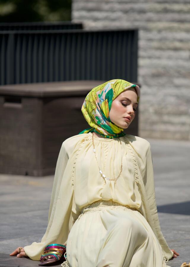 Dolce Limone Desen Eşarp - 4