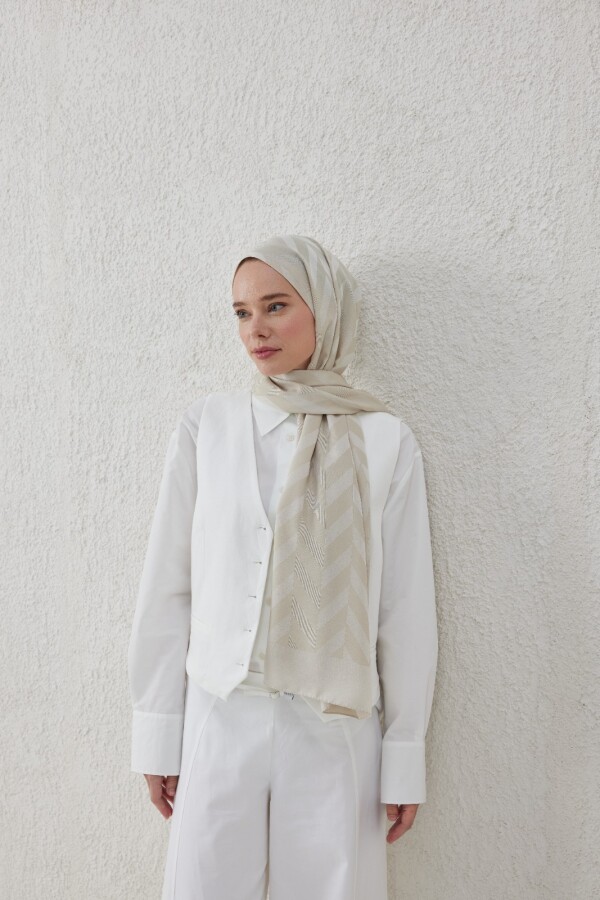 FİL DİŞİ BALIKSIRTI DESEN JAKAR ŞAL - VALORSCARF (1)