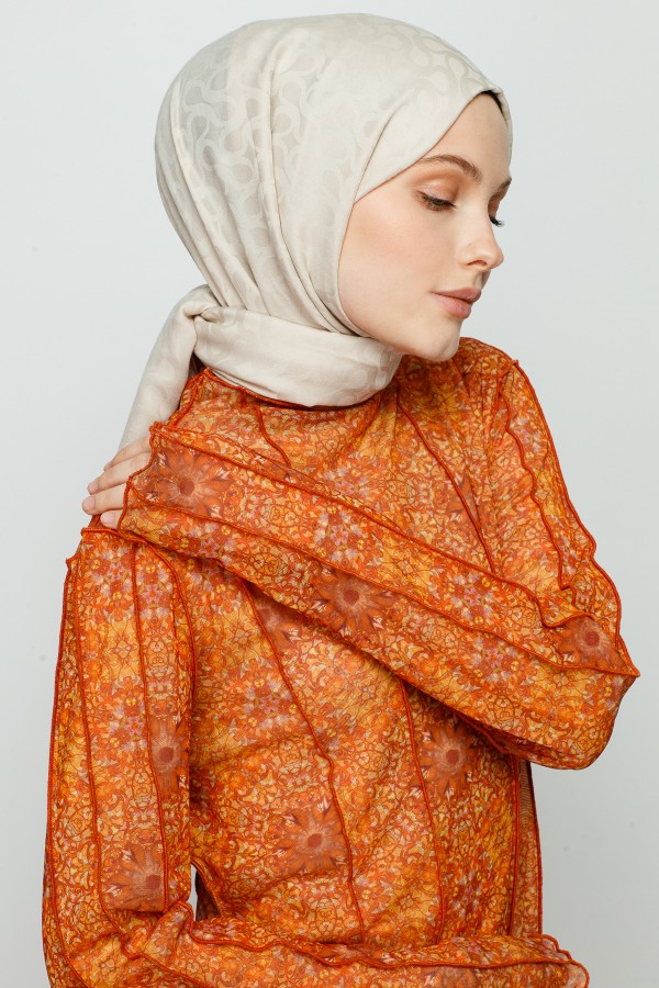 FİL DİŞİ BLOOM DESEN ŞAL - VALORSCARF (1)
