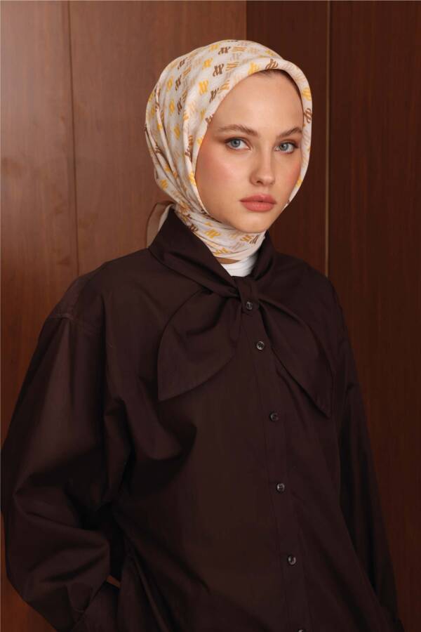 Floş Viskon Eşarp / Buğday - 1