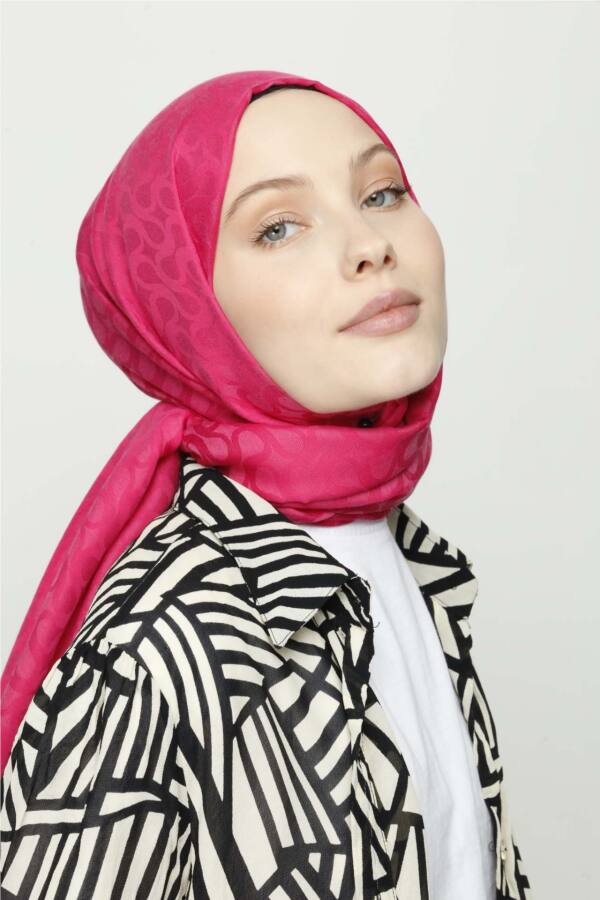 FUŞYA BLOOM DESEN ŞAL - (1)