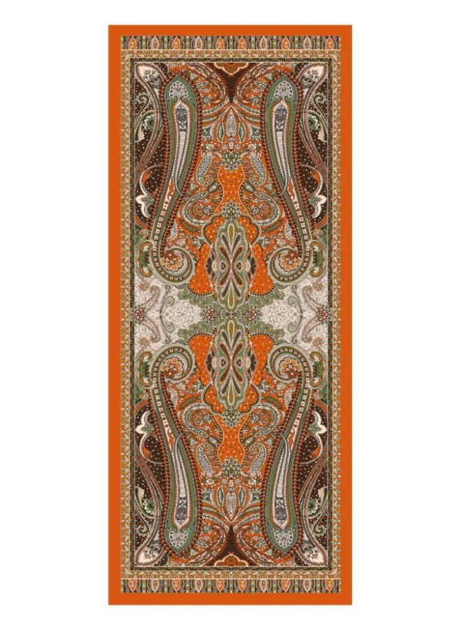 Golden Brown Floş Viskon Şal - (1)