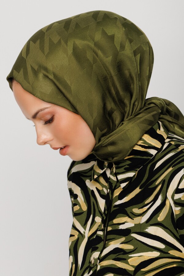 HAKİ KAZAYAĞI DESEN İPEKSİ JAKAR ŞAL - VALORSCARF (1)