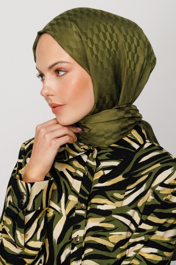 HAKİ QOZA DESEN İPEKSİ JAKAR ŞAL - VALORSCARF (1)