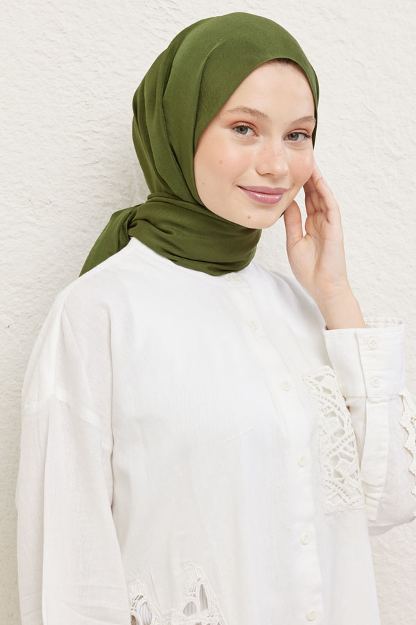VALORSCARF - HAKİ TENSEL İPEK ŞAL