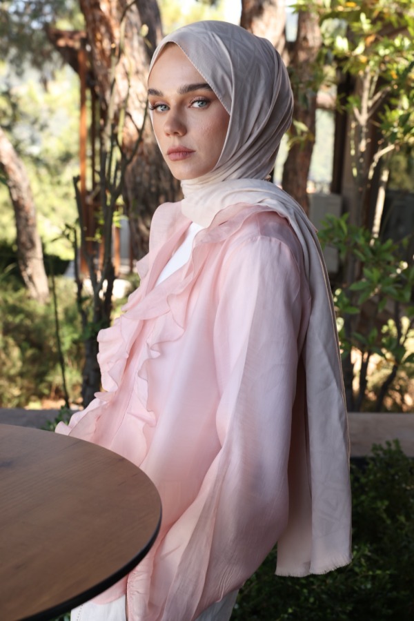 Karanfil Tozu Logo Desen Şal - (1)