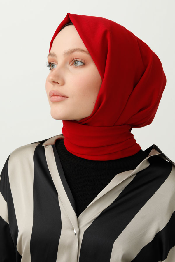 VALORSCARF - KIRMIZI MEDİNE İPEĞİ ŞAL