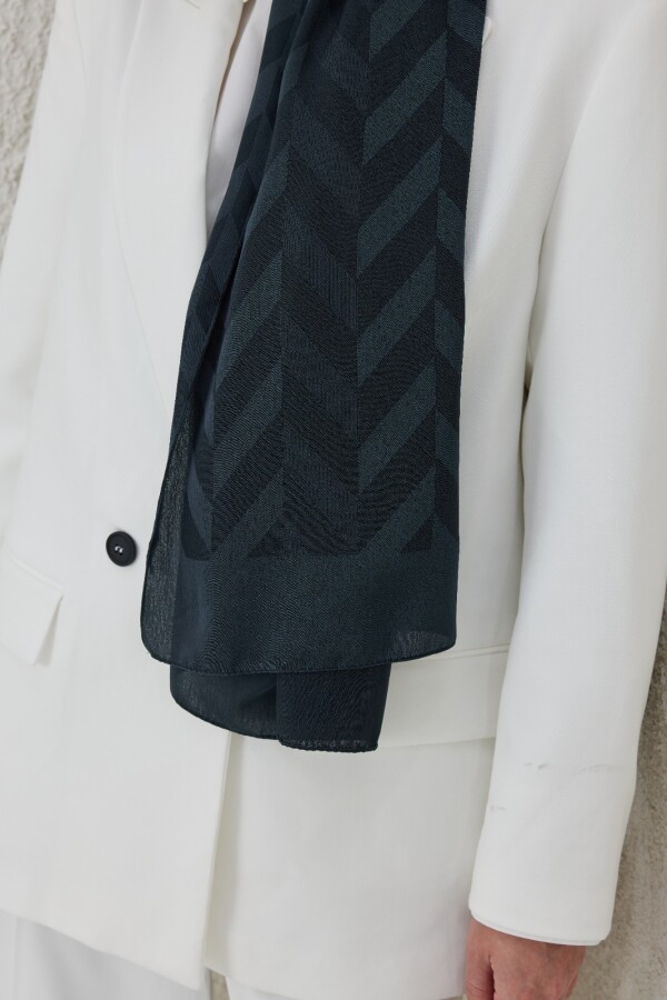 KÖMÜR BALIKSIRTI DESEN JAKAR ŞAL - VALORSCARF (1)