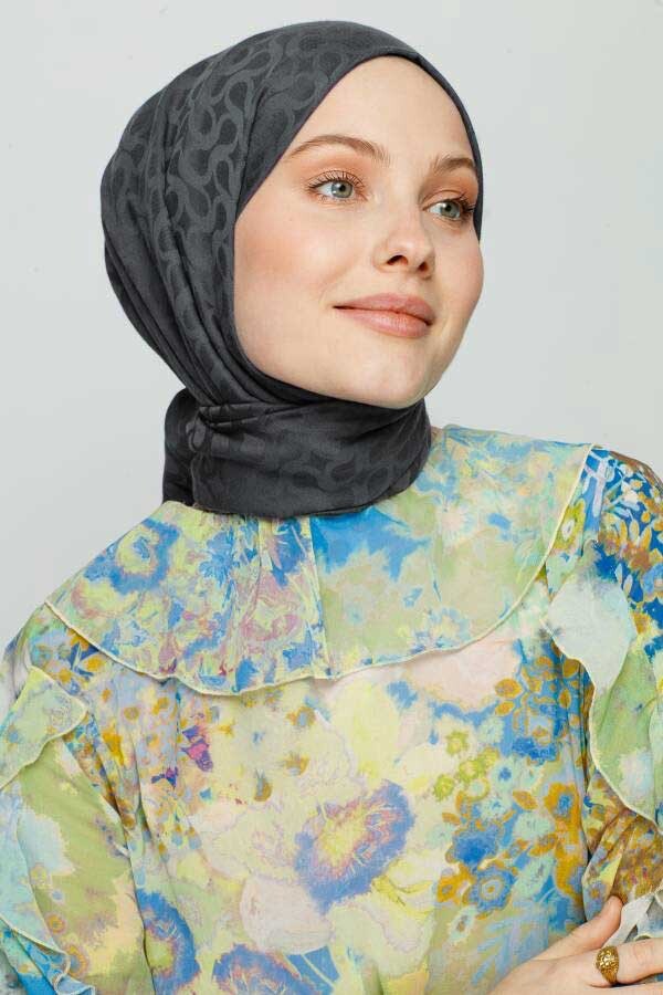 KÖMÜR BLOOM DESEN ŞAL - 