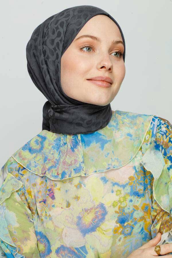 KÖMÜR BLOOM DESEN ŞAL - 1