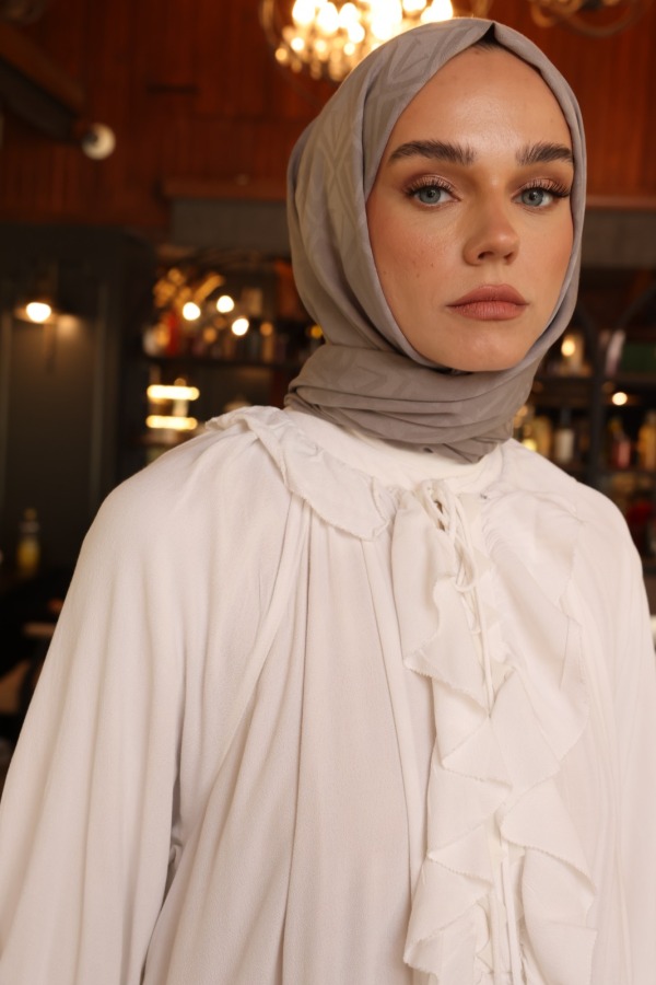 Kül Logo Desen Şal - (1)