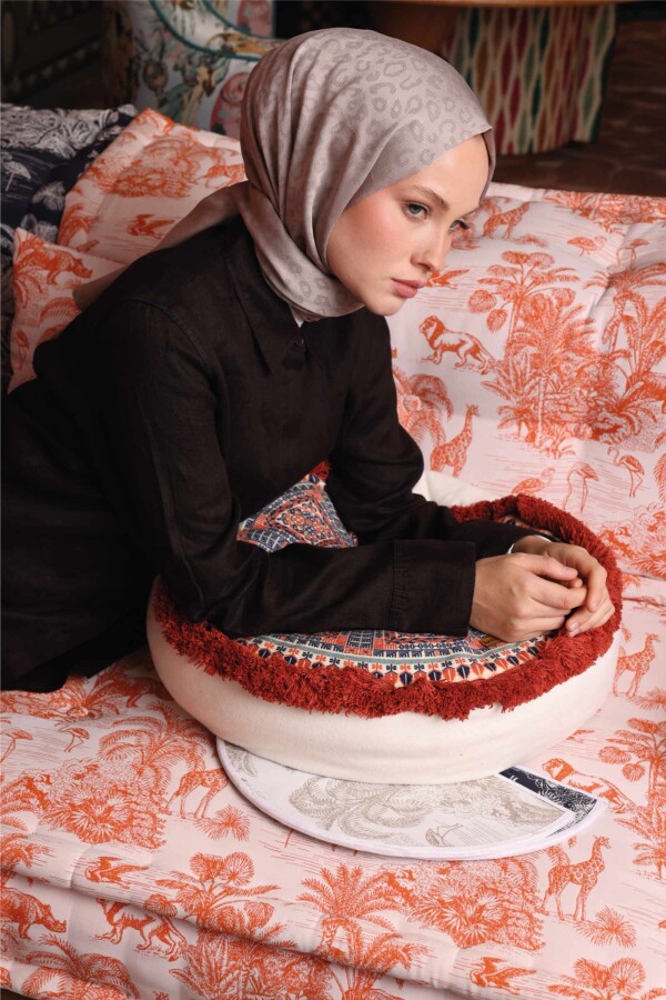 Leopar Desen Şal / Taş 