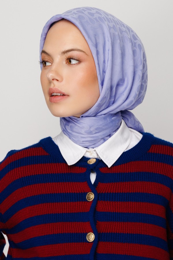  - LEYLAK BLOOM DESEN EŞARP