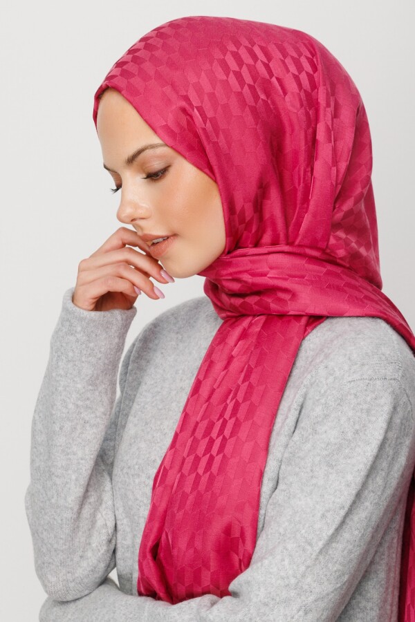 LİLYUM PEMBE QOZA DESEN İPEKSİ JAKAR ŞAL - VALORSCARF (1)