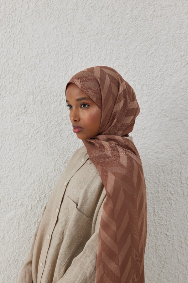 MOCHA BALIKSIRTI DESEN JAKAR ŞAL - VALORSCARF (1)