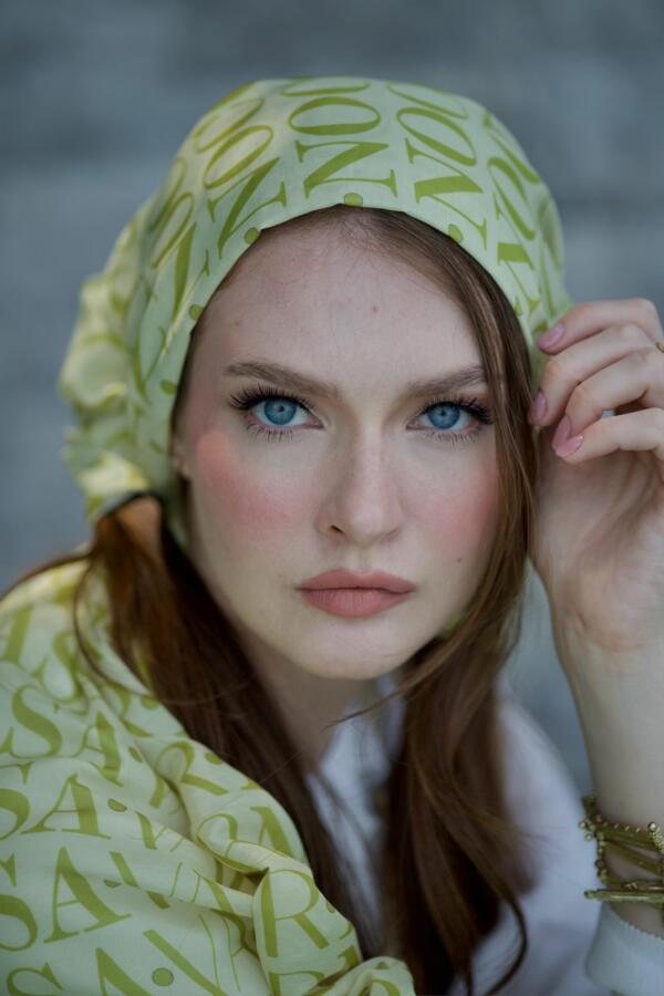 Monogram Desen Şal / Butter Yellow - 3