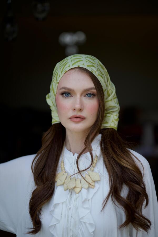 Monogram Desen Şal / Butter Yellow - 