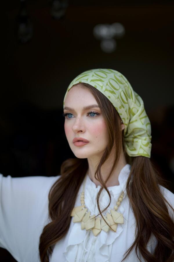 Monogram Desen Şal / Butter Yellow - 4
