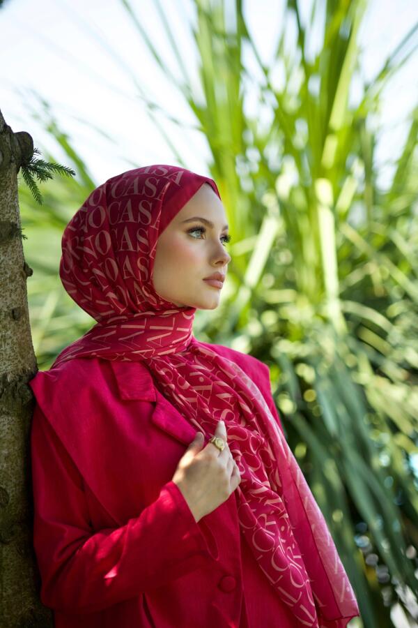 Monogram Desen Şal / Thulian Pink - 3