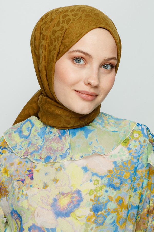 PAS YEŞİLİ BLOOM DESEN ŞAL - VALORSCARF (1)