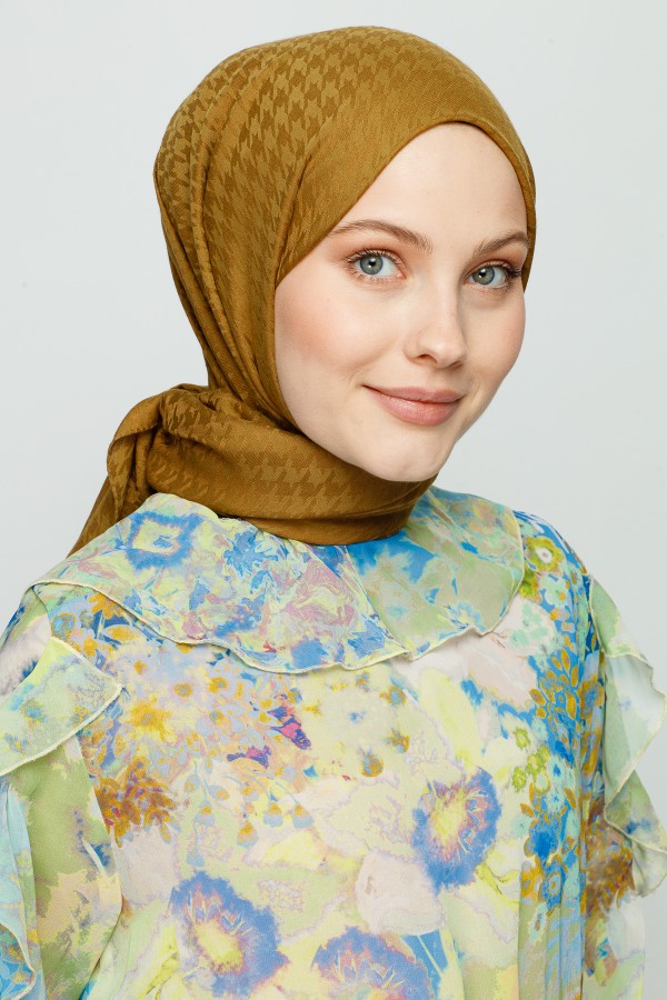 PAS YEŞİLİ KAZAYAĞI DESEN ŞAL - VALORSCARF (1)