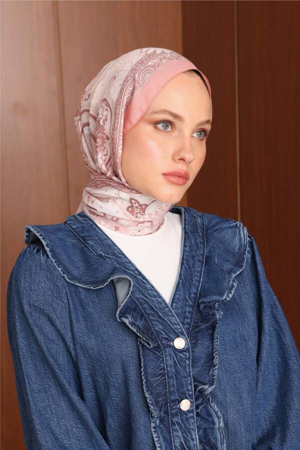 Peach Fuzz Floş Viskon Şal - 4