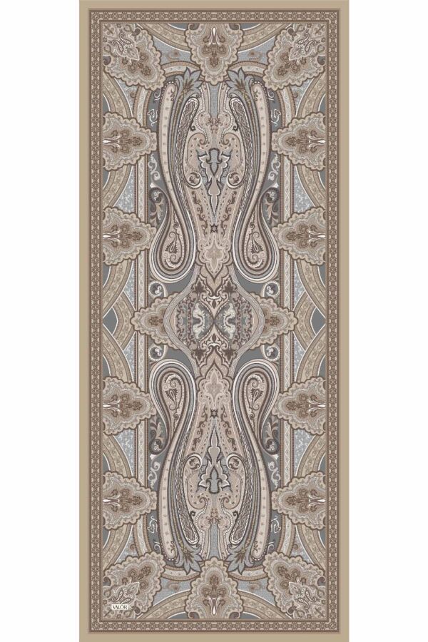 Retro Desen Şal / Duman - (1)