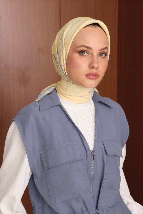 Rosery Floş Viskon Eşarp / Altın Pus - 4