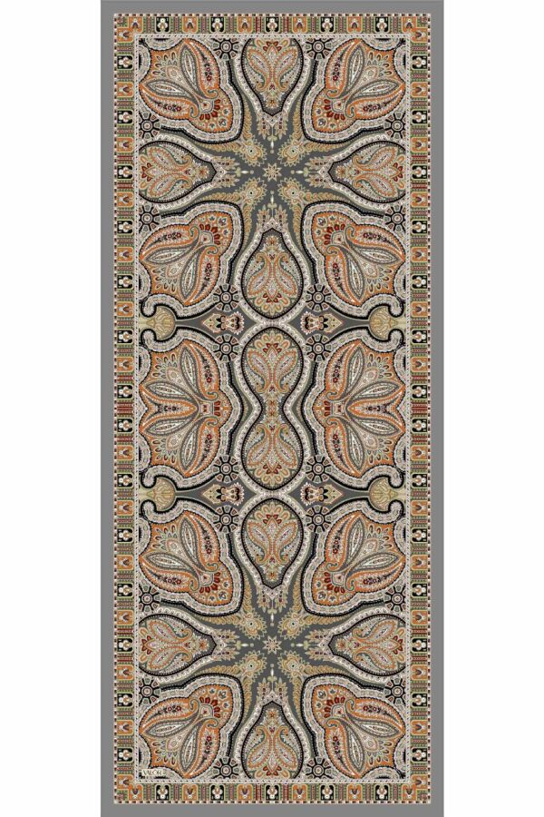 Rustik Desen Şal / Çakmak Gri - (1)