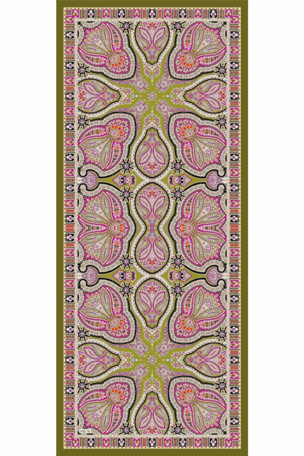 Rustik Desen Şal / Fıstık - (1)