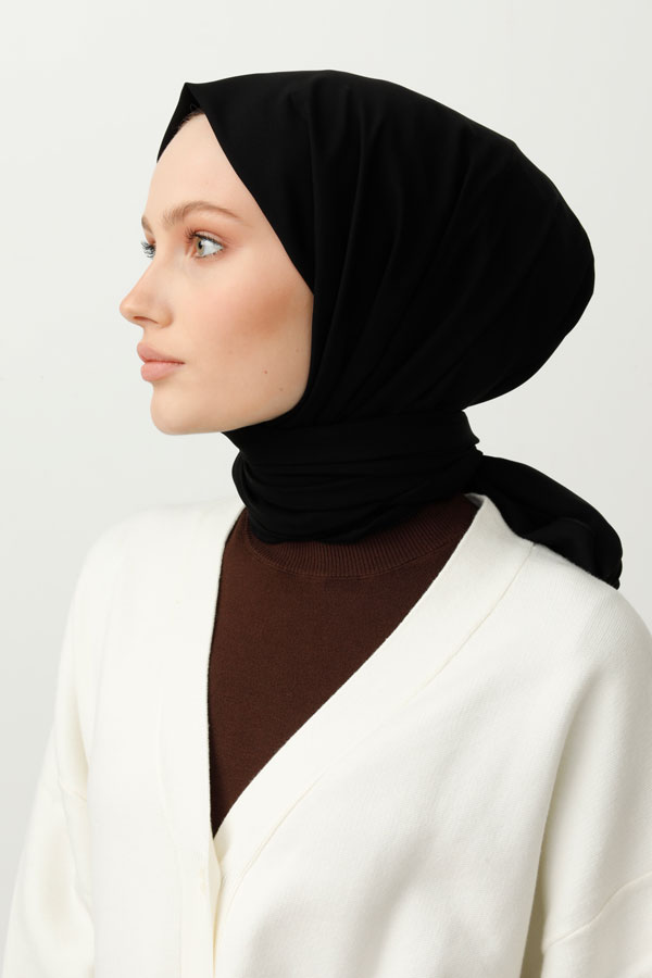 VALORSCARF - SİYAH MEDİNE İPEĞİ ŞAL