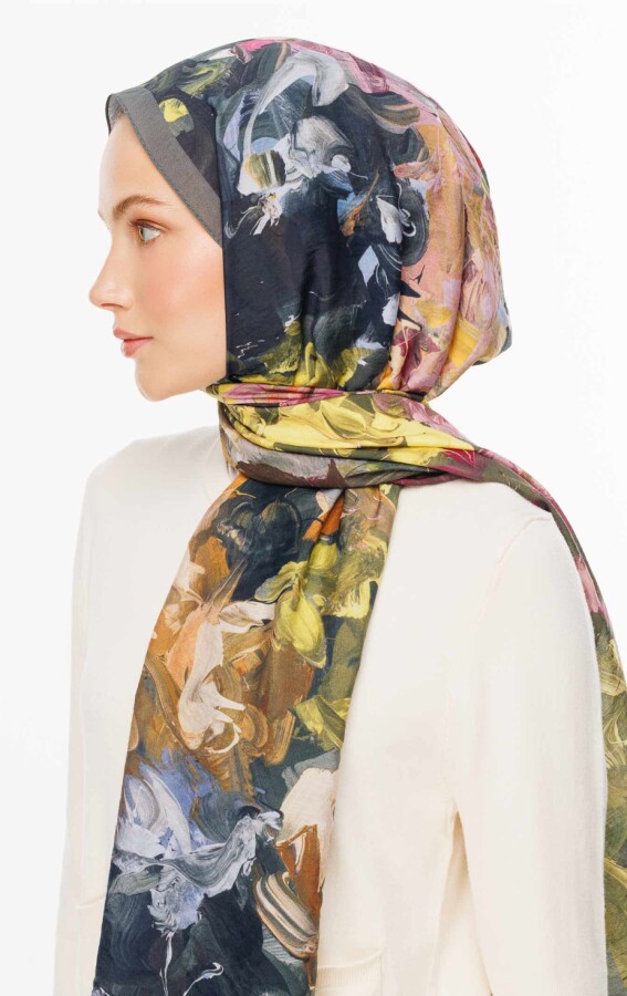 SOFİA DESEN PAMUK İPEK ŞAL - (1)