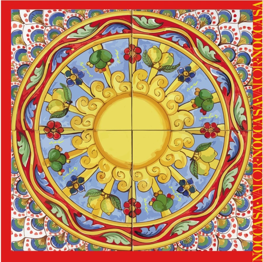 Sunset Desen Eşarp - (1)