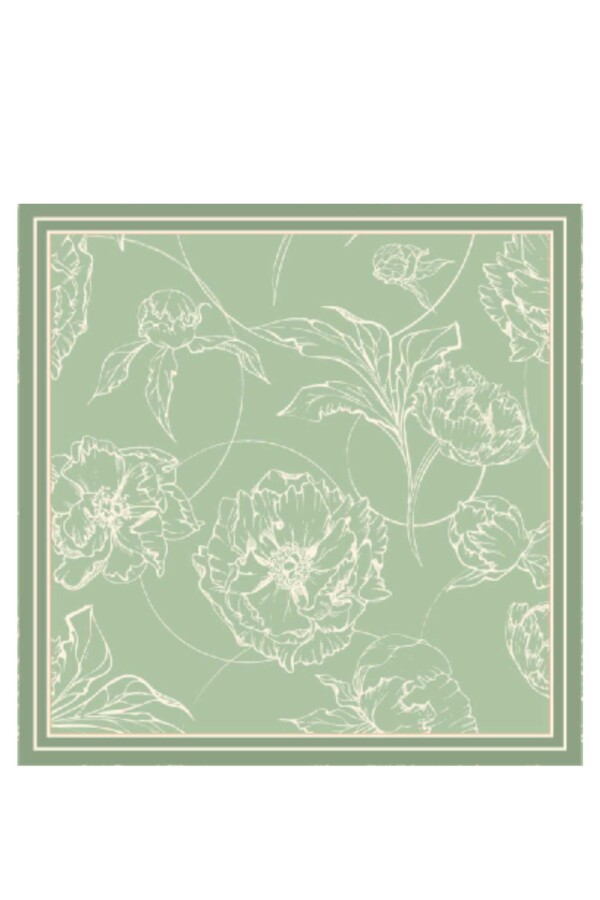 Vibran Floş viskon Eşarp / Çiğ Badem - (1)