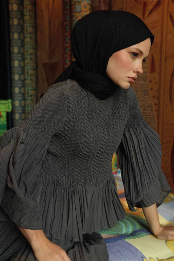 Zebra Desen Şal / Siyah - 3